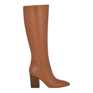 Nine West Peachey Heeled Boots in Natural Leather